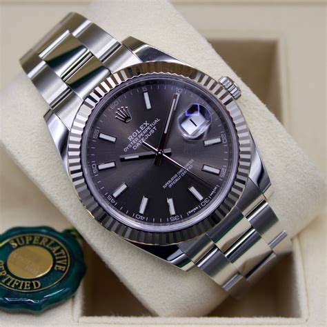 grey rolex|rolex datejust grey face.